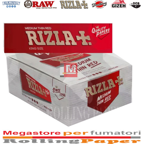 Cartine rizla rossa - rizla, lunghe