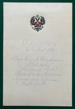 Antique imperial russian menu - imperial,