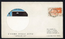 1969 - Apollo 12 - L'Uomo sulla Luna -folder originale con 5 buste e 5 cartoline