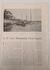 LA II GARA MOTONAUTICA PAVIA-VENEZIA - 1930 - DA  VIE D'ITALIA TCI - (ART_370)