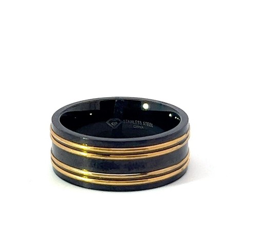 Uomo acciaio inox nero 9mm - uomo,