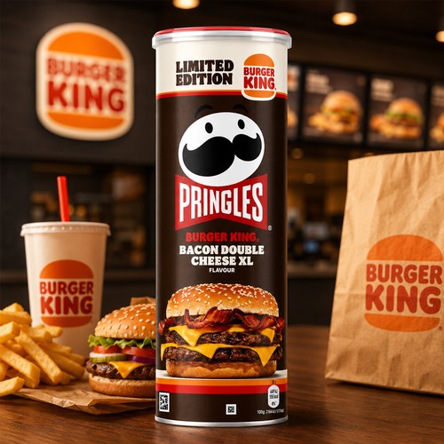 Pringles burger king - burger, bacon