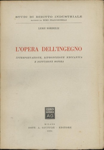 Opera dell ingegno - l'opera, dell'ingegno