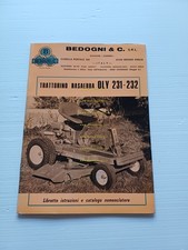 Bedogni Trattorino rasaerba Oly 231-232 manuale uso + catalogo ricambi originale