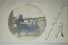 LUCCA  CARROZZA A CAVALLO  1912  CARTOLINA FOTOGRAFICA D'EPOCA
