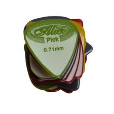 100pz Plettri per chitarra Alice 0,71mm nylon antiscivolo colori misti AP-G