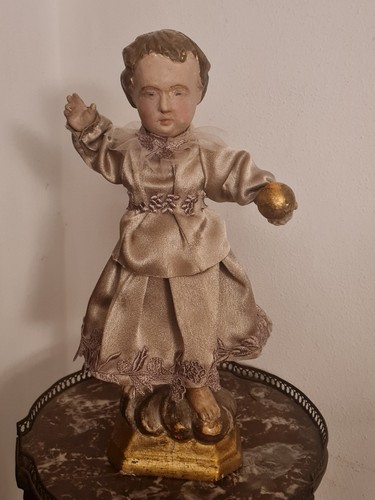 Antico gesù bambino legno - antico, in