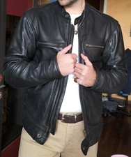 Giacca Biker invernale in pelle Taglia M