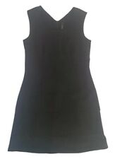 SALLYNEWYORK vestito abito nero tubino gonna balze donna ragazza Taglia L