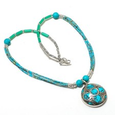 Collana fatta a mano turchese