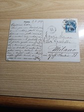 Fiume 1919 5/25 Su Cartolina Postale Illustrata Splendida  X Milano