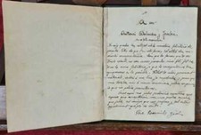 POÉSIE MANUSCRITE DE PERE BARNILS GIOL À ANTONI DALMAU JEMBRÚ. 1903.