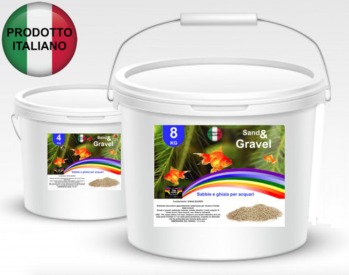 Ghiaia quarzo bianco 4kg o - ghiaia,