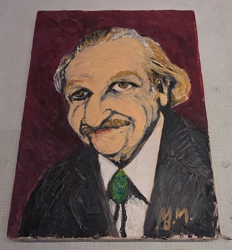 Albert einstein realismo olio - albert,