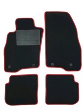 Set Tappetini Tappeti Auto in Moquette per Alfa Romeo Mito 2008 2018 Bordo Rosso