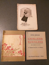 Pietro Mascagni, lotto di 3 libretti d'Opera lirica antichi. Vedi descrizione.