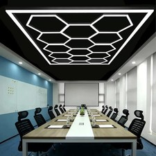 5-14 x lampada LED esagonale officina garage parete soffitto luce illuminazione