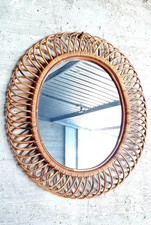 Specchio In Bambù, Bonacina, Anni 60/70