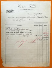 Cremona 1912: Invoice on