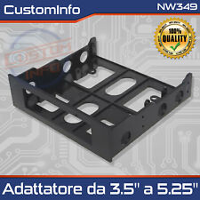 Staffa Adattatore da 3.5" a 5.25" per Hard Disk, Floppy, Hub USB, Case PC + Viti