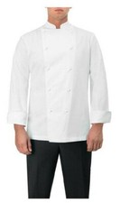 GIACCA DA LAVORO CUOCO CUCINA BIANCO E NERO CHEF GIACCA