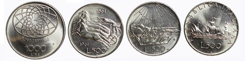 Italia lotto monete - italia, argento