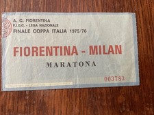 Biglietto Fiorentina Milan 1975 Finale Coppa Italia