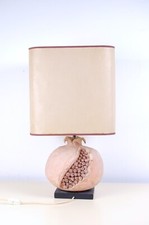 Lampada da tavolo vintage base in terracotta lavorata Forma di grande melograno