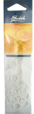 20 White Plastic Curtain Rings