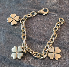 vintage 90s silver clover