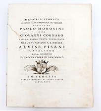 1796 Morosini doge Corner memoria storica intorno alla Repubblica di Venezia