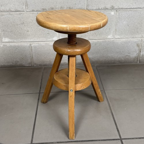 Sgabello legno girevole - sgabello,