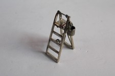 L68-MICROFUSIONE ARGENTO 800-SCALA IMBIANCHINO PITTORE PARETE REGALO ARTE GIFT