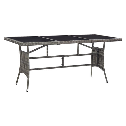 Garden table grey 170x80x74cm - table,
