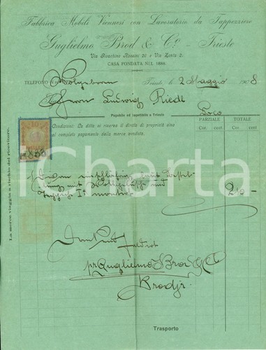 1908 trieste guglielmo brod - guglielmo,