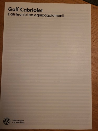 Brochure depliant volkswagen - brochure,