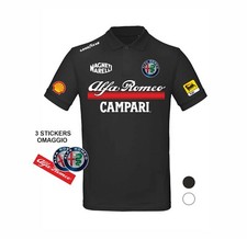 Polo manica corta ALFA ROMEO FLORIO granturismo Storica + adesivi gratis