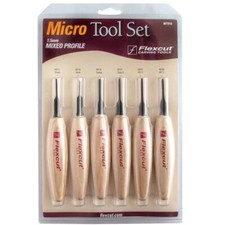 Set Micro Sgorbie intaglio scultura legno 1.5mm Flexcut MT910 INTAGLIO LEGNO