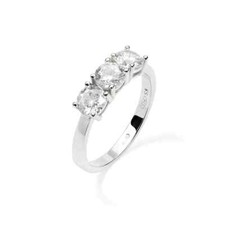 Anello Trilogy Argento Zirconi