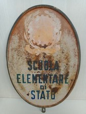 insegna vintage Scuola Elementare originale sign old