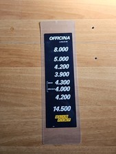 Listino Plastificato D'epoca