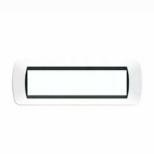 BTICINO LIVING INTERNATIONAL - placca 7 Moduli plastica bianco L4807PB