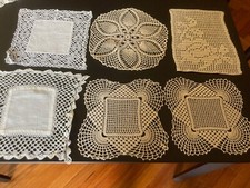 6 CENTRINI BEIGE E BIANCHI