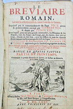 Breviario Romano 1675 Dopo La Riforma Del San Concilio Thirtytwo