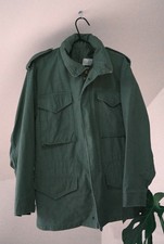 Giacca Alpha Industries vintage uomo verde kaki cotone M65 XS-S made in USA