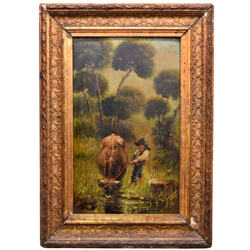Pintura óleo sobre tabla - pintura,,