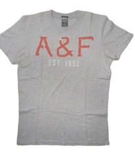 T Shirt Abercrombie & Fitch Muscle Uomo Manica Corta Taglia M Grigio Vintage