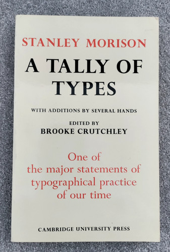 Classic stanley morison a - morison, 'a