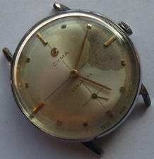 Cyma mens wristwatch nickel