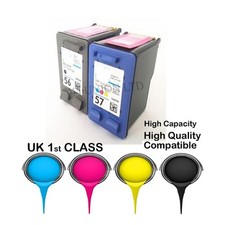 2 REMANUFACTURED ink catridge for hp56& hp57 hp printer